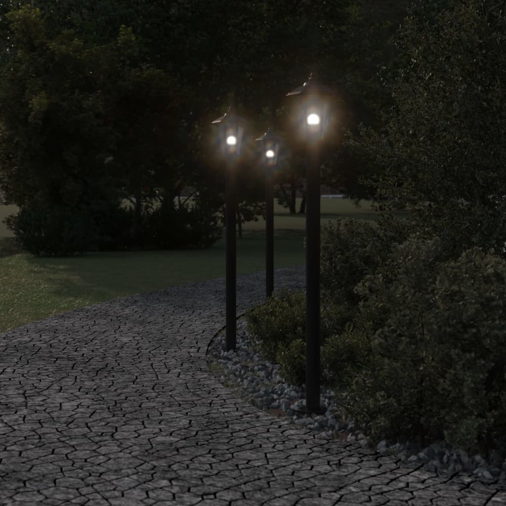 Outdoor Floor Lamp Black 120 cm Stainless Steel