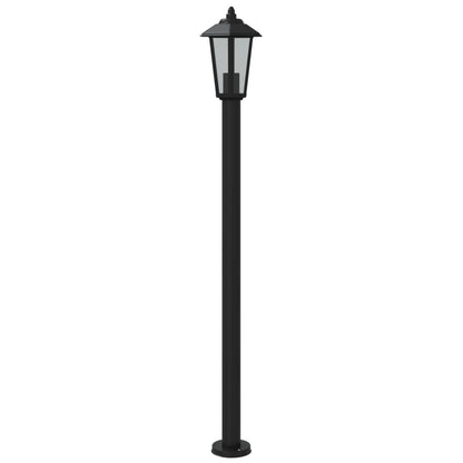 Outdoor Floor Lamps 3pcs Black 120 cm Stainless Steel