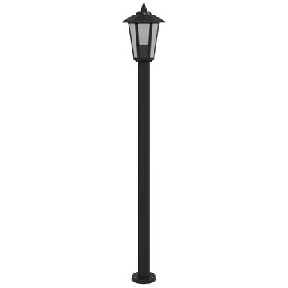 Outdoor Floor Lamps 3pcs Black 120 cm Stainless Steel