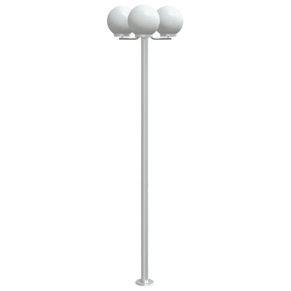 Outdoor Floor Lamps 2 pcs Silver 215 cm Stainless Steel