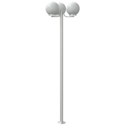 Outdoor Floor Lamps 2 pcs Silver 215 cm Stainless Steel