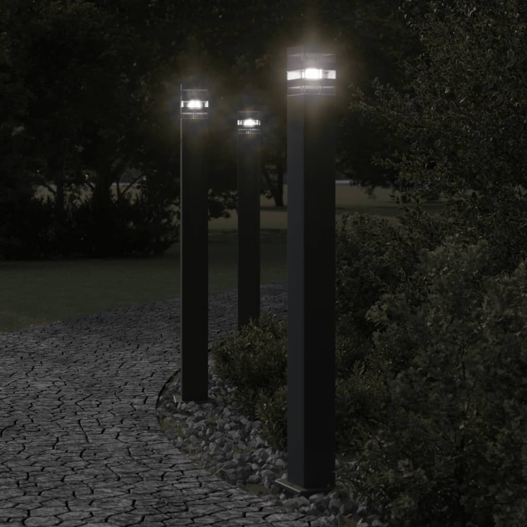 Outdoor Floor Lamp Black 110 cm Aluminium