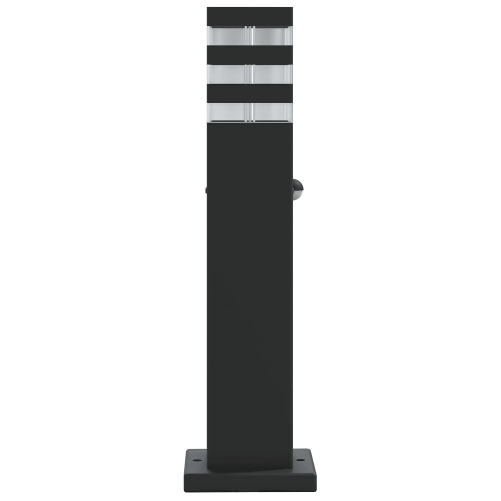 Outdoor Floor Lamp with Sensor Black 50 cm Aluminium