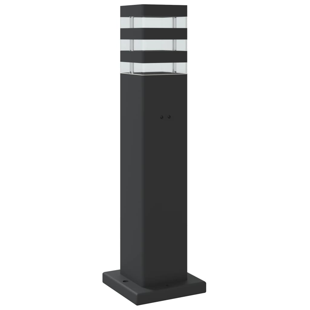 Outdoor Floor Lamp with Sensor Black 50 cm Aluminium