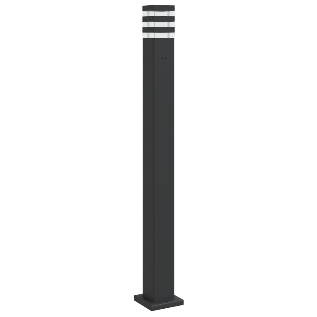 Outdoor Floor Lamp with Outlet Black 110 cm Aluminium