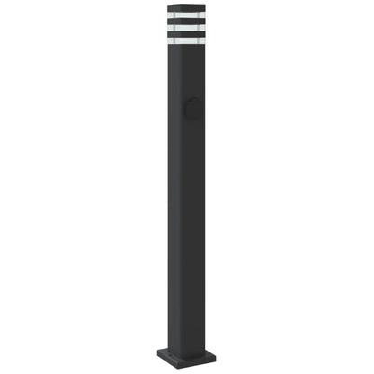 Outdoor Floor Lamp with Outlet Black 110 cm Aluminium