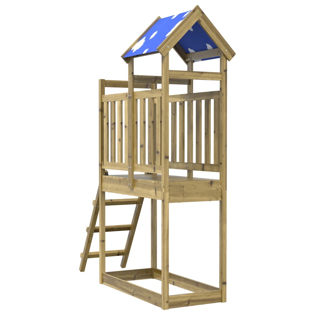 Play Tower with Ladder 110.5x52.5x215 cm Impregnated Wood Pine