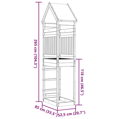 Play Tower 85x52.5x265 cm Impregnated Wood Pine