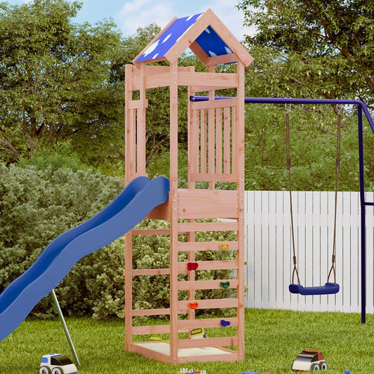 Play Tower with Rockwall 85x52.5x239 cm Solid Wood Douglas Fir