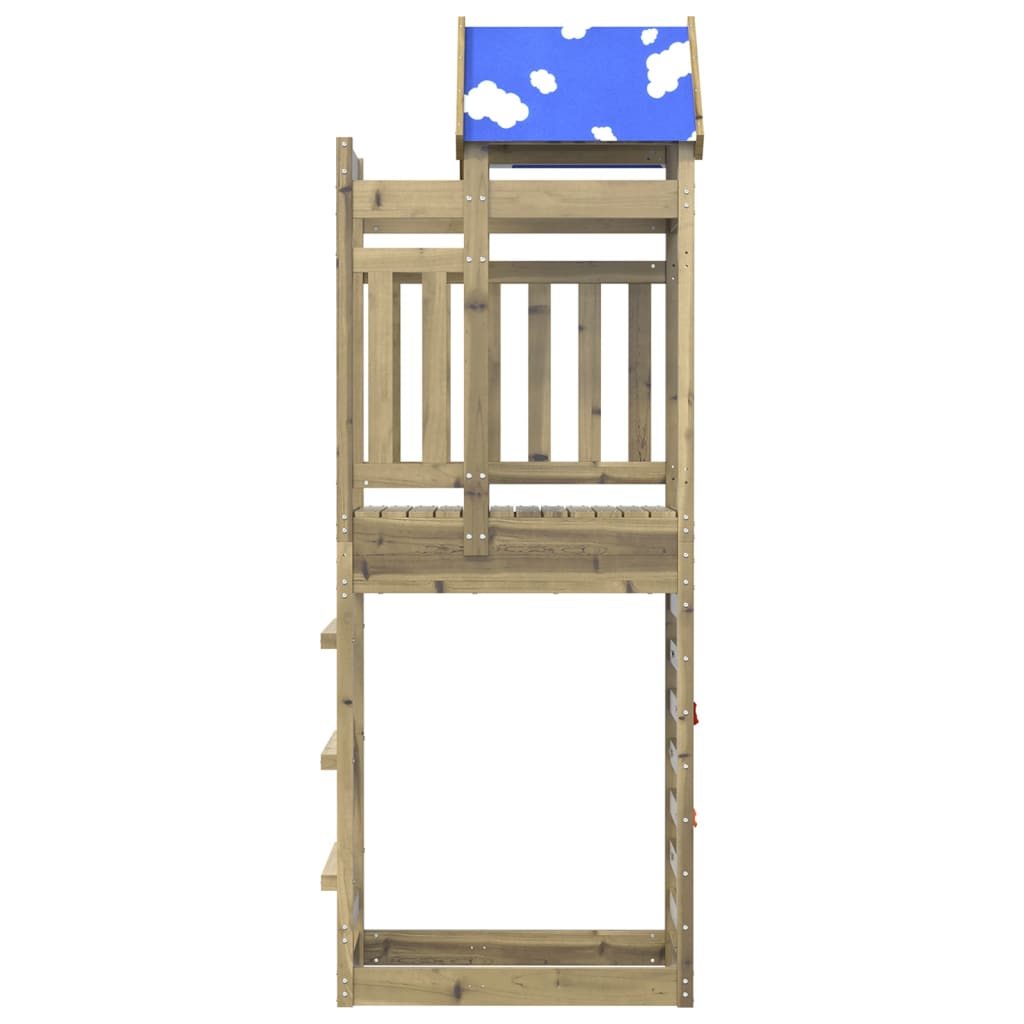 Play Tower with Rockwall 85x52.5x239 cm Impregnated Wood Pine