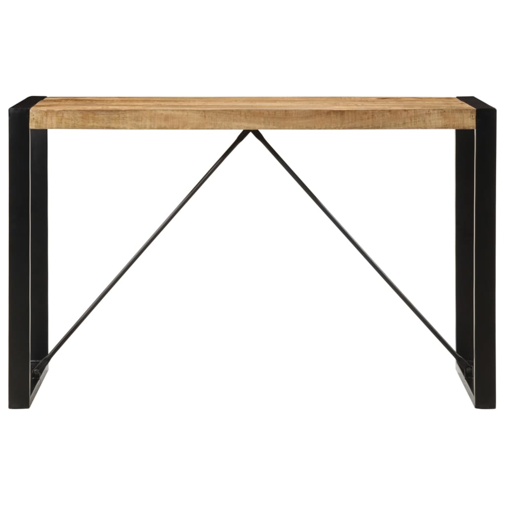 Dining Table 120x55x76 cm Solid Rough Wood Mango