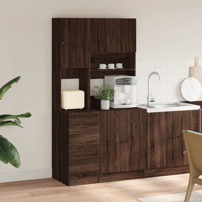 Kitchen Cabinet Brown Oak 95x50x180 cm Engineered Wood