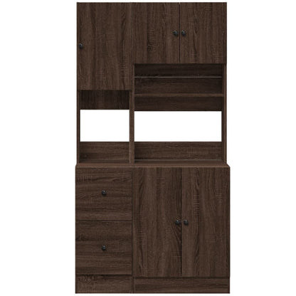 Kitchen Cabinet Brown Oak 95x50x180 cm Engineered Wood