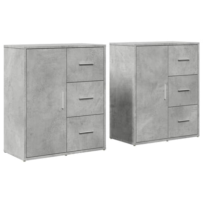 Sideboards 2 pcs Concrete Grey 60x31x70 cm Engineered Wood