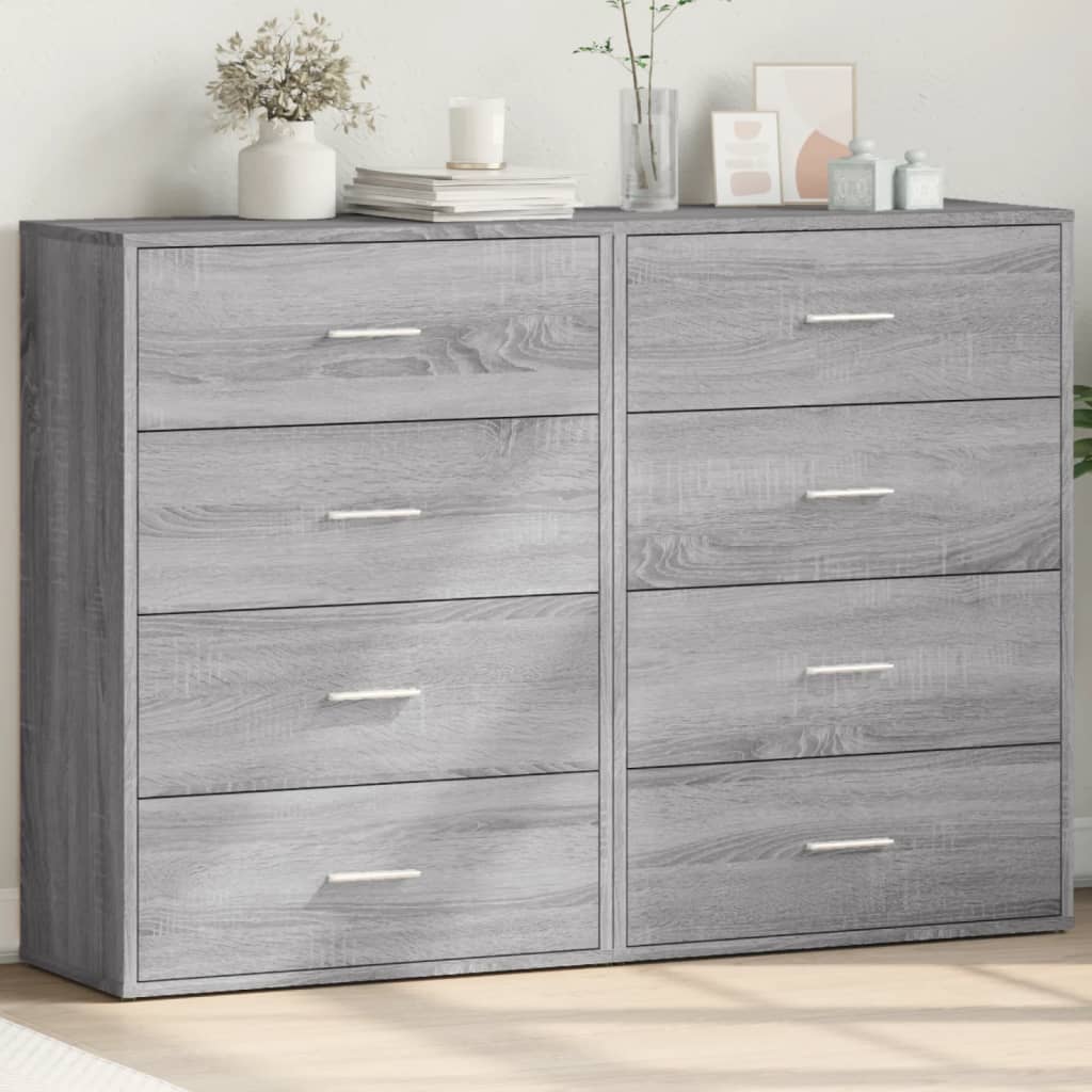 Sideboards 2 pcs Grey Sonoma 60x31x84 cm Engineered Wood