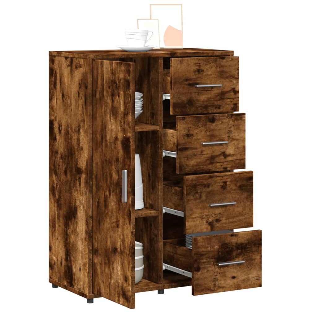 Sideboards 2 pcs Smoked Oak 60x31x84 cm Engineered Wood