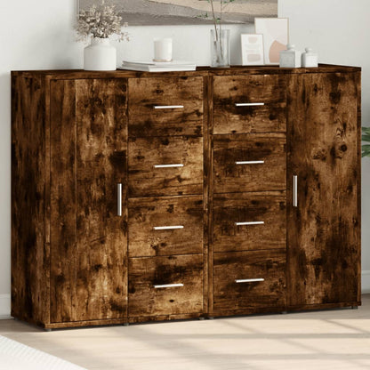 Sideboards 2 pcs Smoked Oak 60x31x84 cm Engineered Wood