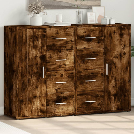 Sideboards 2 pcs Smoked Oak 60x31x84 cm Engineered Wood
