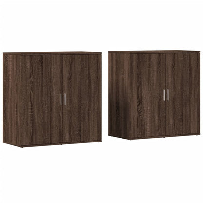 Sideboards 2 pcs Brown Oak 79x38x80 cm Engineered Wood