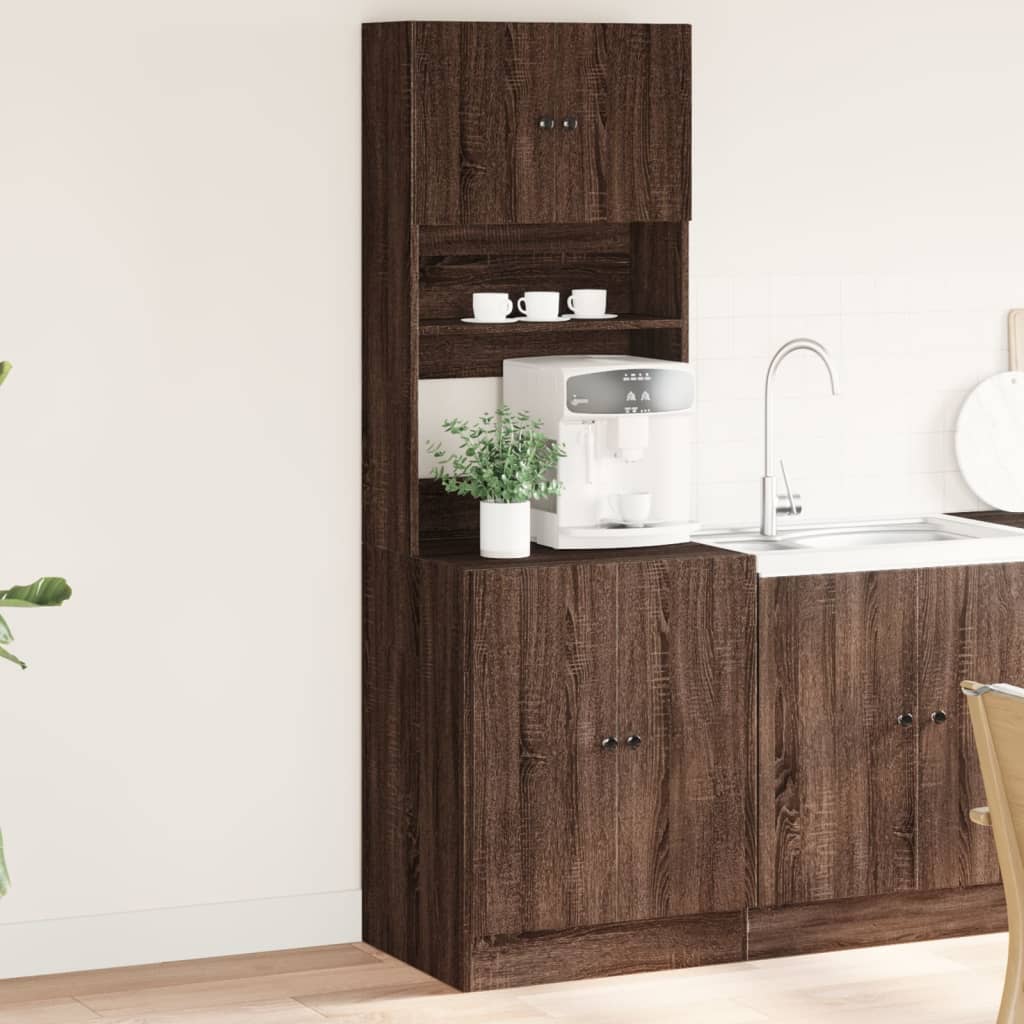 Kitchen Cabinet Brown Oak 60x50x180 cm Engineered Wood