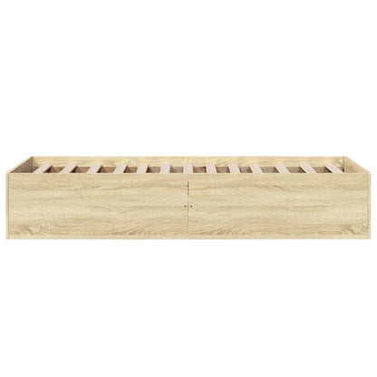 Bed Frame without Mattress Sonoma Oak 75x190 cm Small Single Engineered Wood