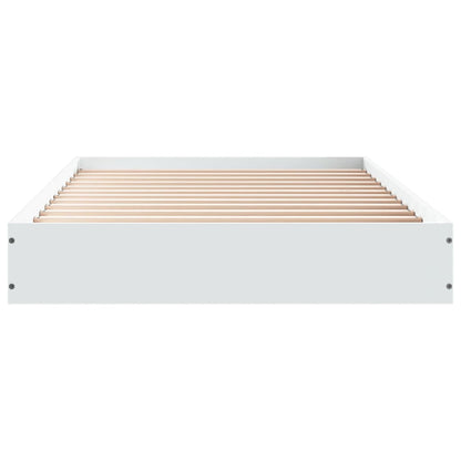 Bed Frame without Mattress White 75x190 cm Small Single Engineered Wood