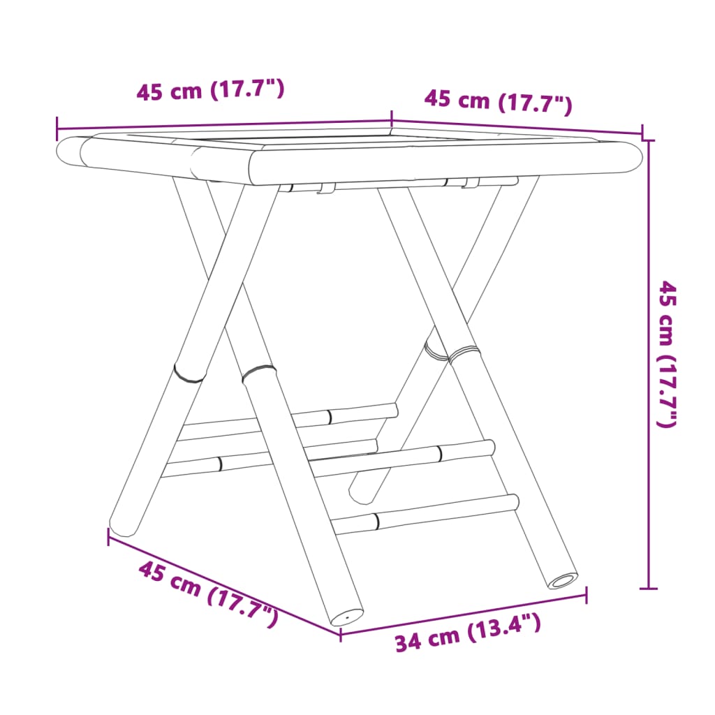 3 Piece Bistro Set Bamboo