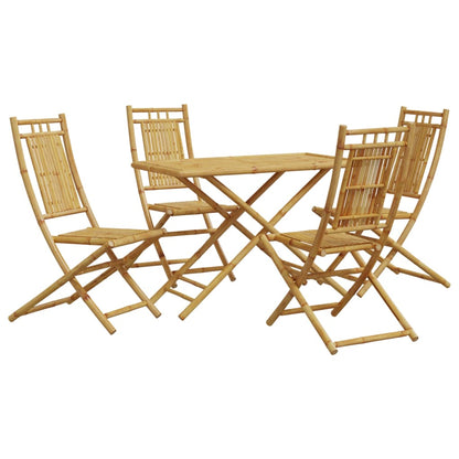 5 Piece Garden Dining Set Bamboo