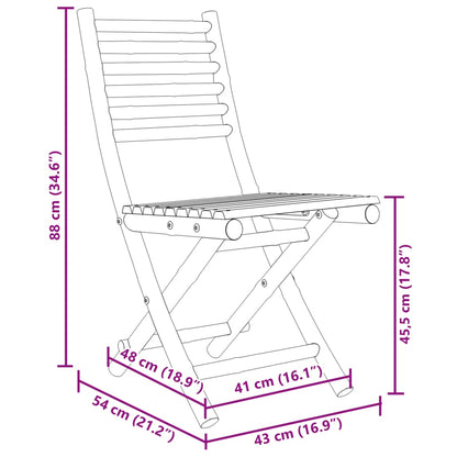 3 Piece Bistro Set Bamboo