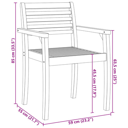 Garden Chairs 6 pcs 59x55x85 cm Solid Wood Acacia