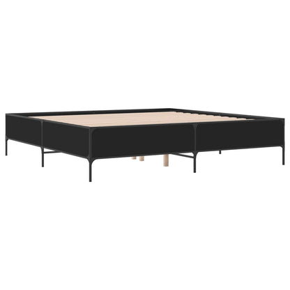 Bed Frame without Mattress Black 180x200 cm Super King