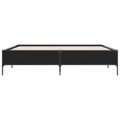 Bed Frame without Mattress Black 180x200 cm Super King