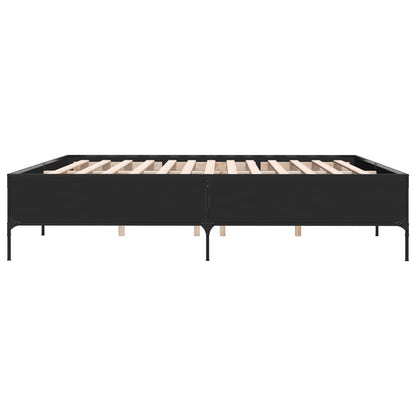 Bed Frame without Mattress Black 180x200 cm Super King