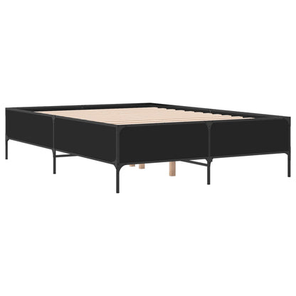 Bed Frame without Mattress Black 135x190 cm Double