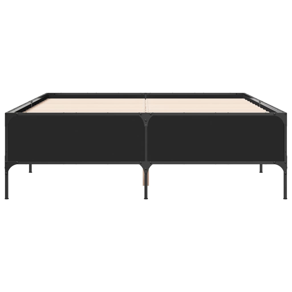 Bed Frame without Mattress Black 135x190 cm Double