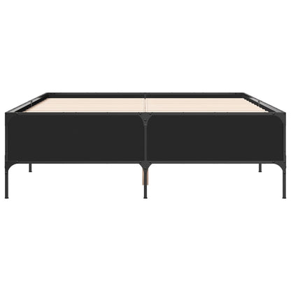Bed Frame without Mattress Black 135x190 cm Double