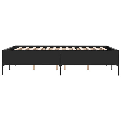 Bed Frame without Mattress Black 135x190 cm Double