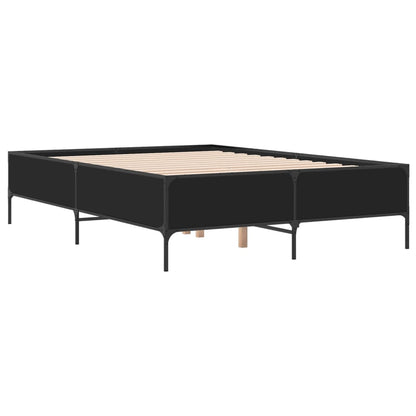 Bed Frame without Mattress Black 135x190 cm Double