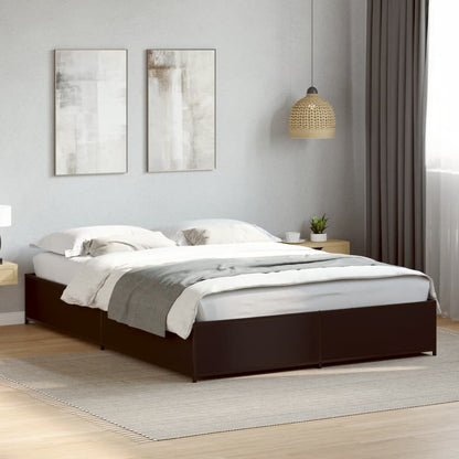 Bed Frame without Mattress Black 120x200 cm