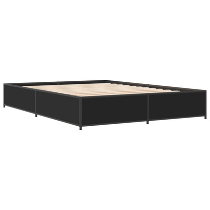 Bed Frame without Mattress Black 140x190 cm