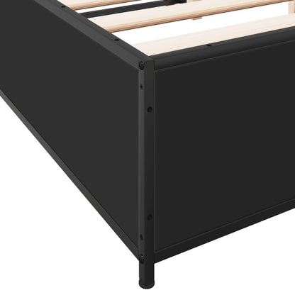 Bed Frame without Mattress Black 140x190 cm