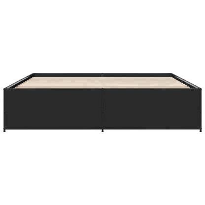 Bed Frame without Mattress Black 200x200 cm