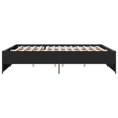Bed Frame without Mattress Black 200x200 cm