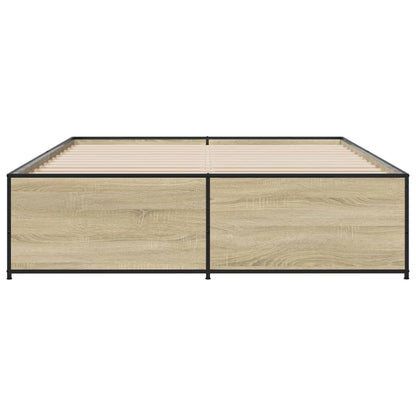 Bed Frame without Mattress Sonoma Oak 150x200 cm King Size