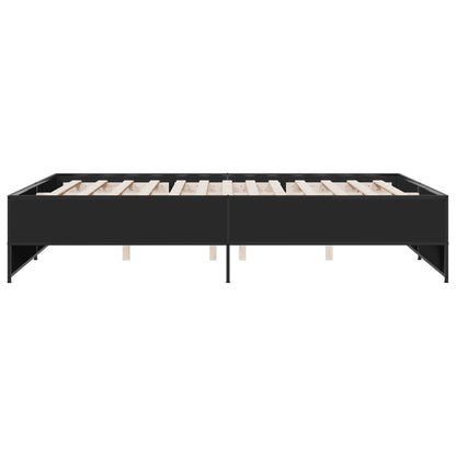 Bed Frame without Mattress Black 140x200 cm
