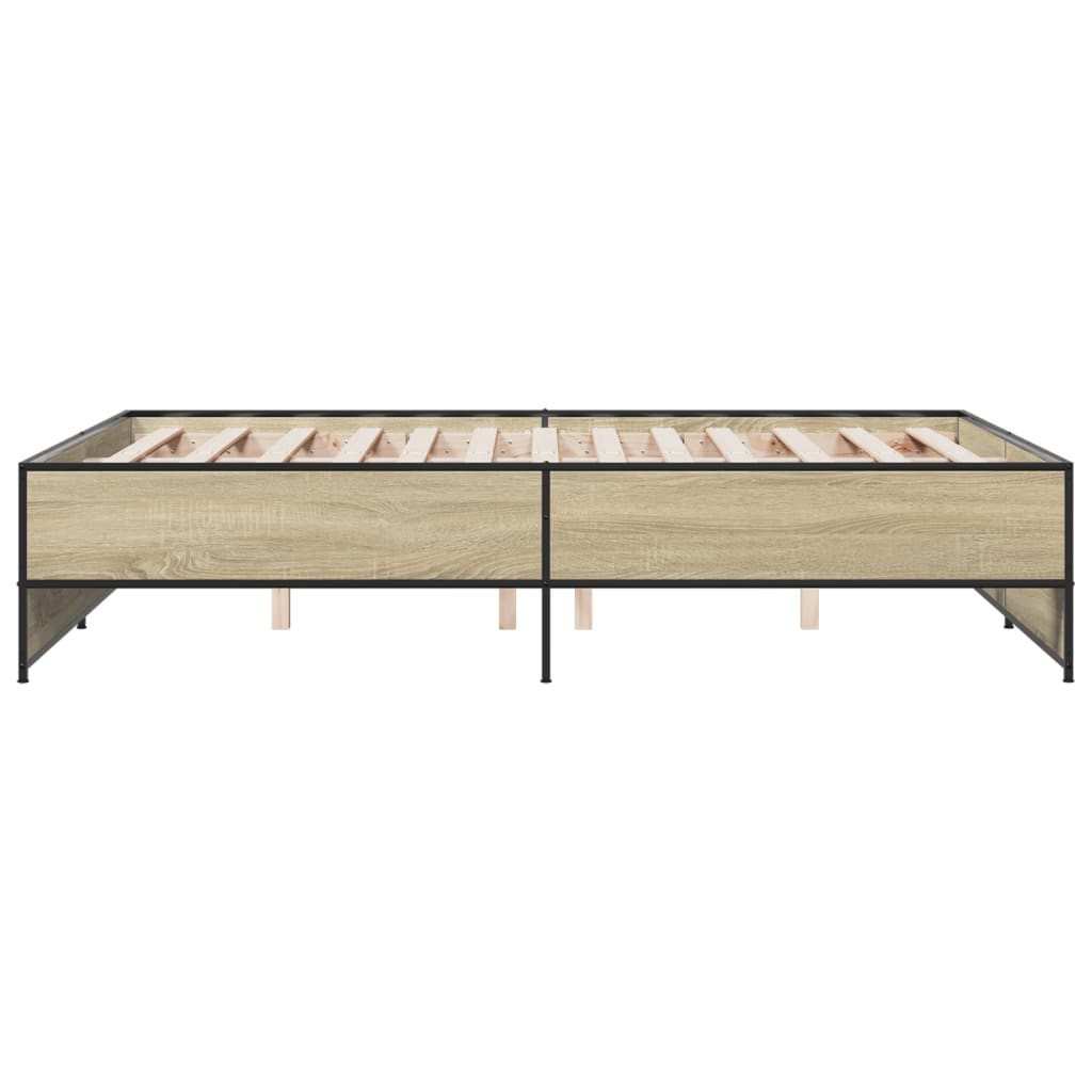Bed Frame without Mattress Sonoma Oak 120x200 cm