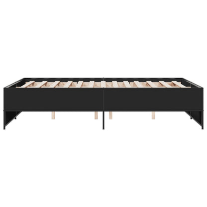 Bed Frame without Mattress Black 140x190 cm