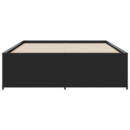 Bed Frame without Mattress Black 135x190 cm Double