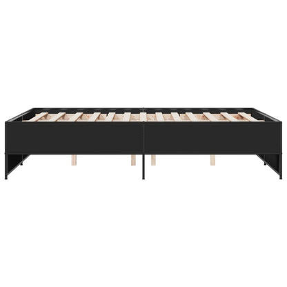 Bed Frame without Mattress Black 135x190 cm Double