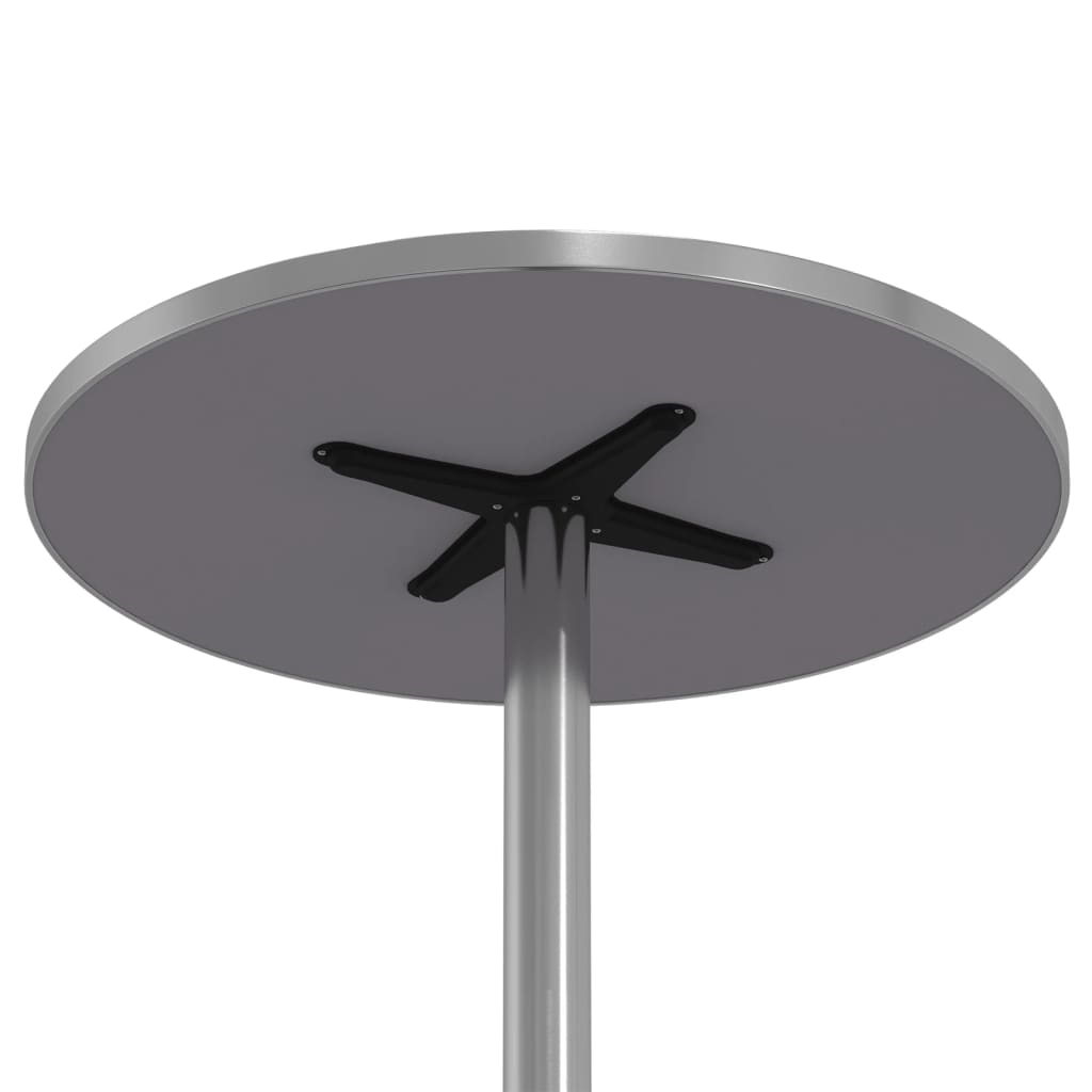 Outdoor Bar Table Height Adjustable Ø59.5x70/109.5 cm Aluminium